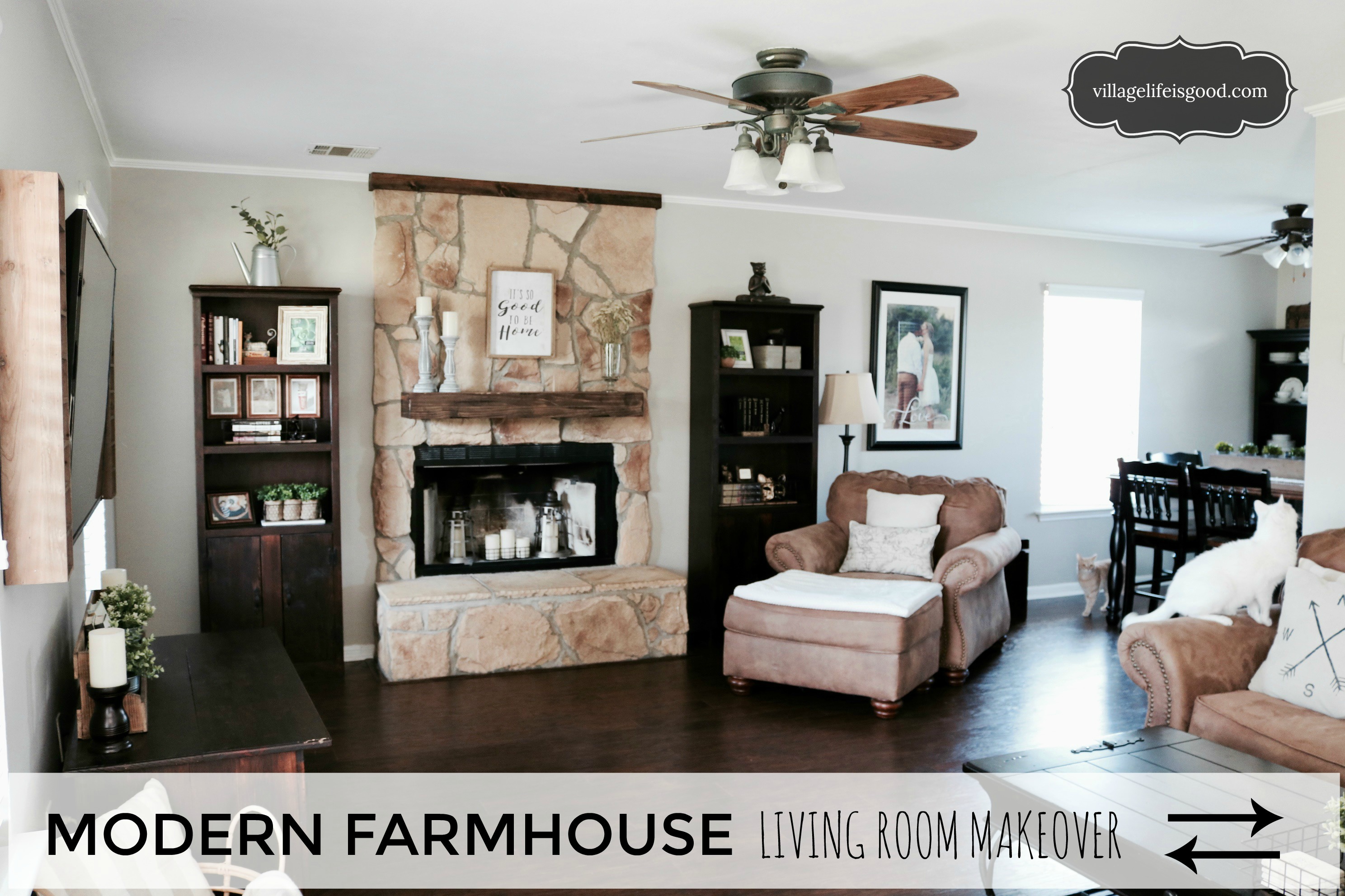 modern farmhouse living room makeover